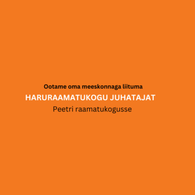 Tööpakkumine: Peetri raamatukogu juhataja